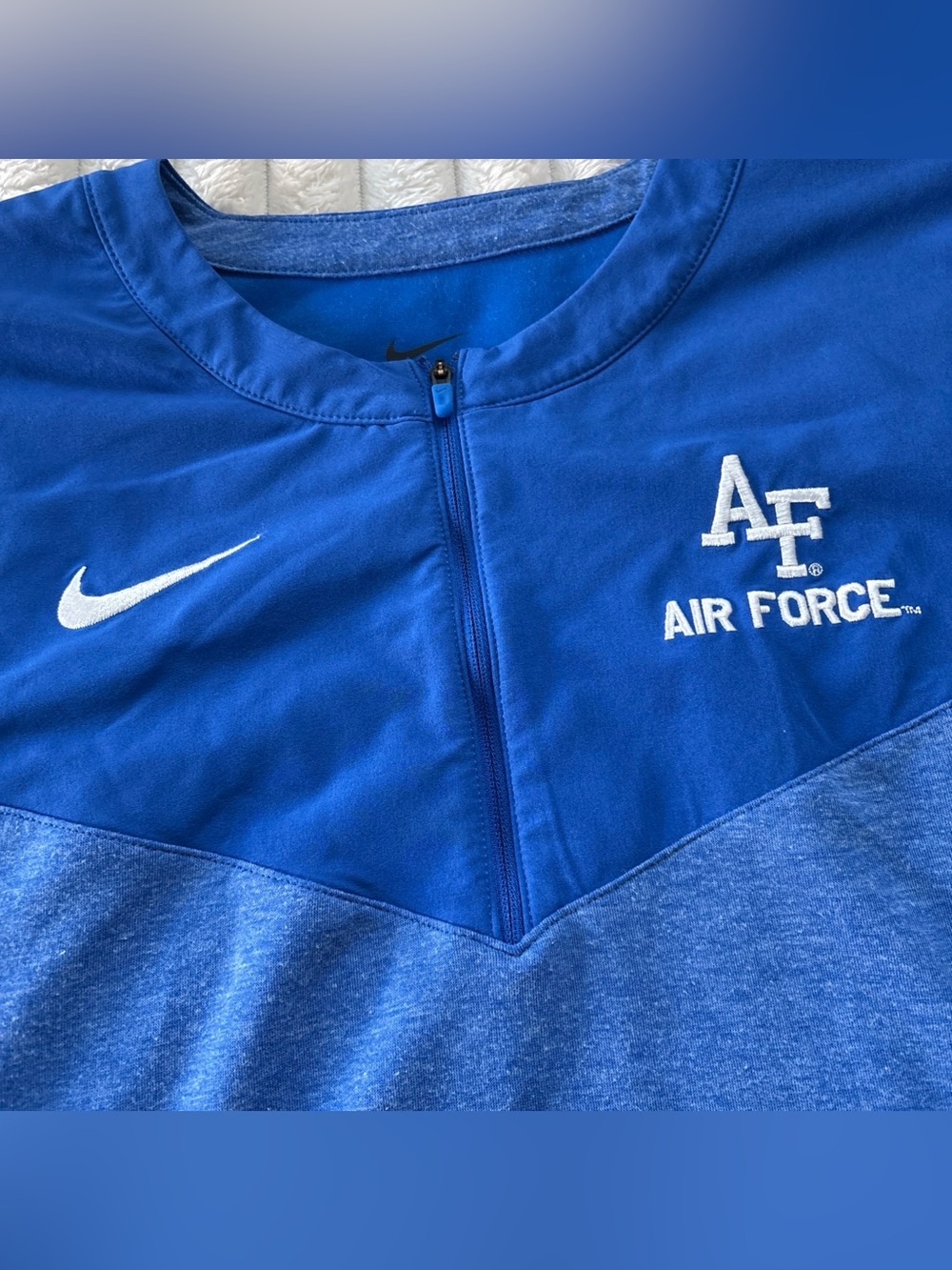 Nike Air Force Falcons Dri-FIT 1/4 Zip Pullover Men’s XL Jacket Blue USAF